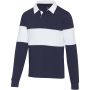 Elevate Clyde uniszex rugby pulóver, Navy, White