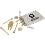 Fa golf tee k�szlet, barna